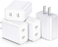 Dual USB C Charger PD Fast Charging Wall Charger Block【4 Pack】 Type C Power Adapter Plug Box Chargers for iPhone 15/15 Pro/15 Pro Max/15 Plus/14/13/12 Pro/11/XS/XR/X/Mini/iPadAirPods Pro(White)